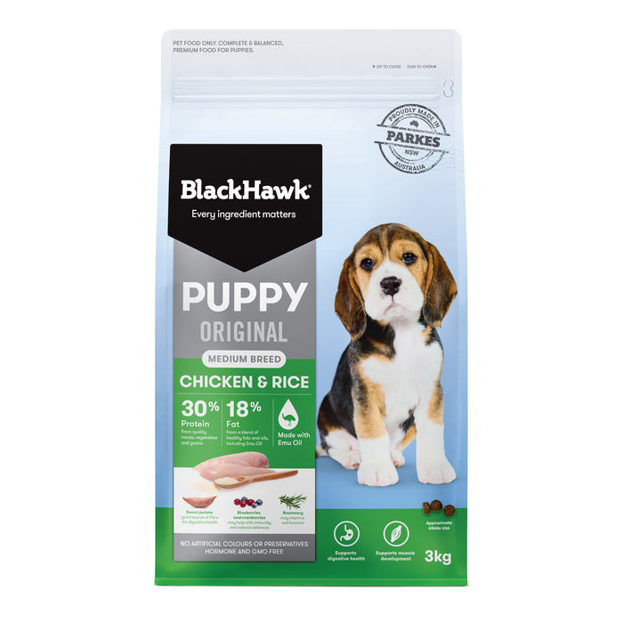 Black Hawk Original Medium Breed Puppy Chicken and Rice