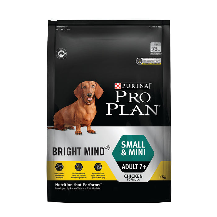 PRO PLAN Adult 7+ Small & Mini Bright Mind Chicken Formula Dry Dog Food