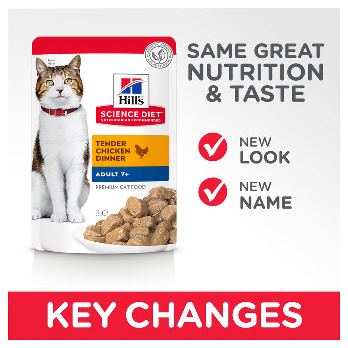 Hill's Science Diet Mature 7+ Chicken Cat Food Pouches 12 x 85g