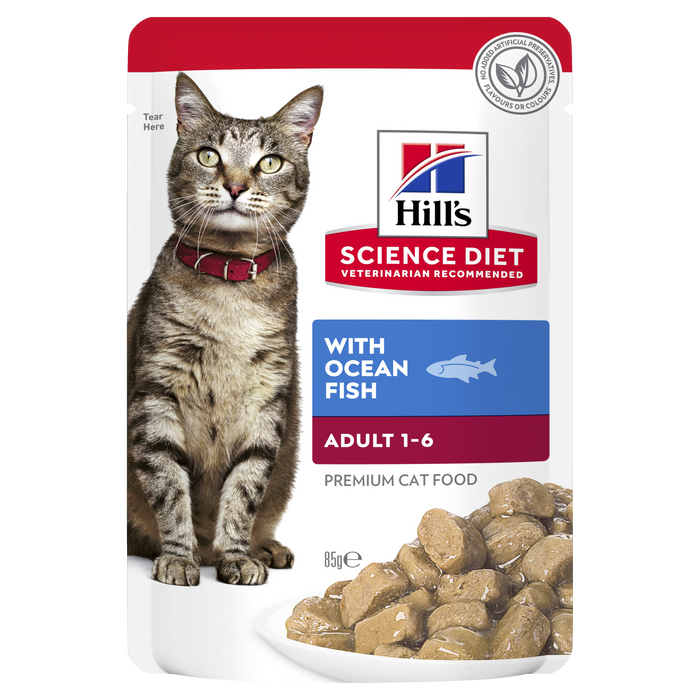 Hill's Science Diet Adult Ocean Fish Cat Food Pouches 12 x 85g