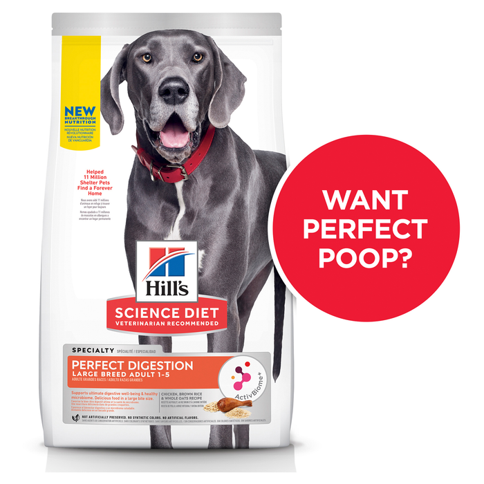 Hill's Science Diet Perfect Digestion Adult Large Breed Dry Dog Food 9.98kg