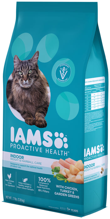 IAMS Proactive Health Adult Cat Weight & Hairball Care Chicken & Turkey 3.18Kg