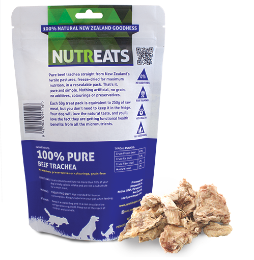 Nutreats Freeze-dried Beef Trachea Dog Treats