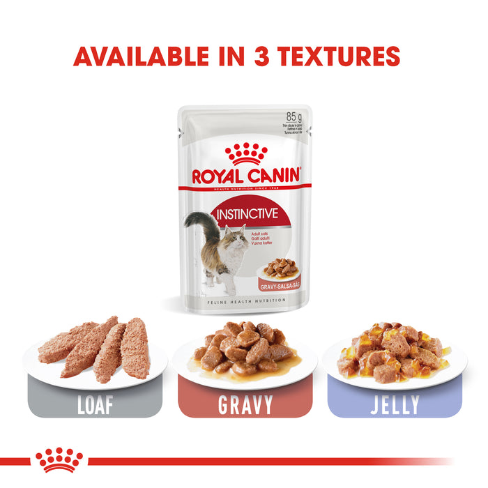 ROYAL CANIN® Instinctive Gravy Adult Wet Cat Food Pouches 12 x 85g