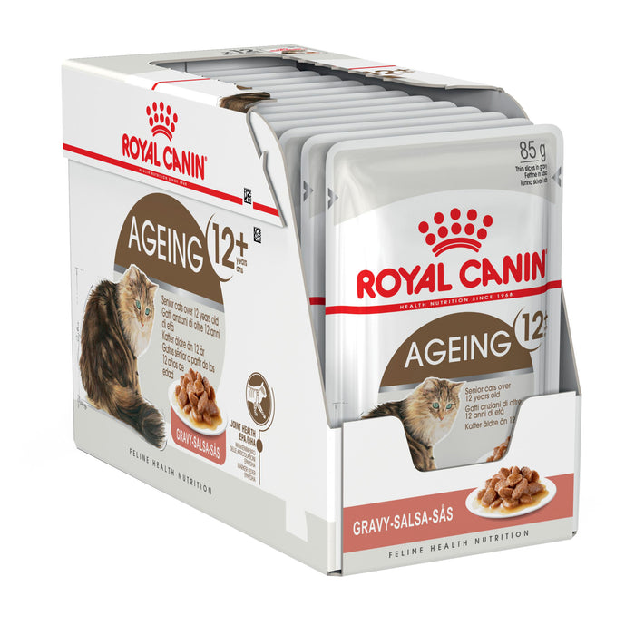 ROYAL CANIN® Ageing 12+ Gravy Adult Wet Cat Food Pouches 12 x 85g