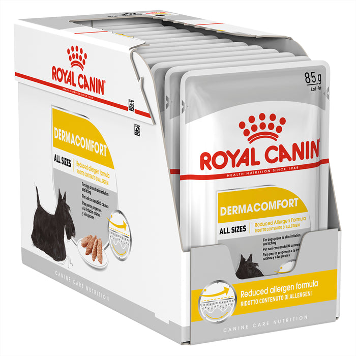 ROYAL CANIN® Adult Dermacomfort Care Wet Dog Food Pouches 12 x 85g