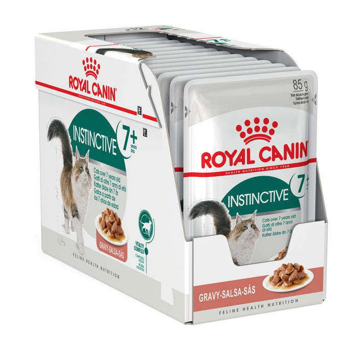 ROYAL CANIN® Instinctive 7+ Gravy Adult Mature Wet Cat Food Pouches 12 x 85g