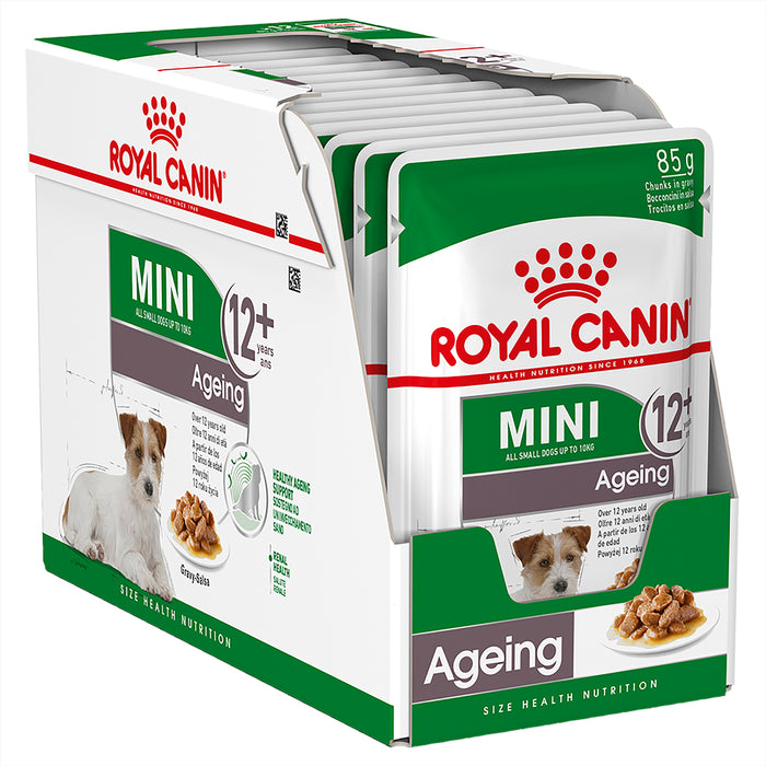 ROYAL CANIN® Mini Ageing +12 Ageing Wet Dog Food Pouches 12 x 85g