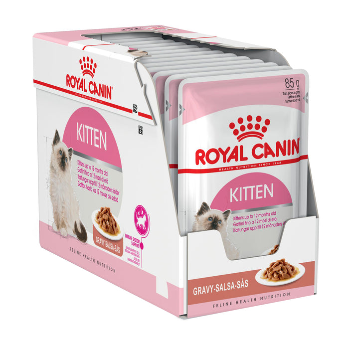 ROYAL CANIN® Kitten Gravy Wet Cat Food Pouches 12 x 85g