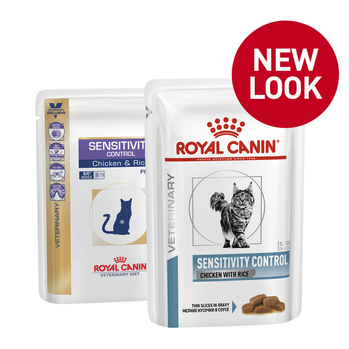 Feline sensitivity control chicken and rice pouches sale